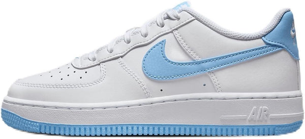 Big Kid's Nike Air Force 1 White/Aquarius Blue-White (FV5948 107)