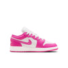 Big Kid's Jordan 1 Low Fire Pink/Iris Whisper-White (FV8486 600)