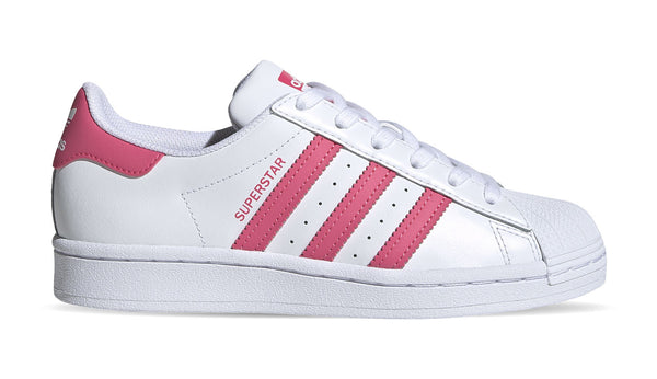 Big Kid's Adidas Superstar J White/Suppnk/Black (FW0773)