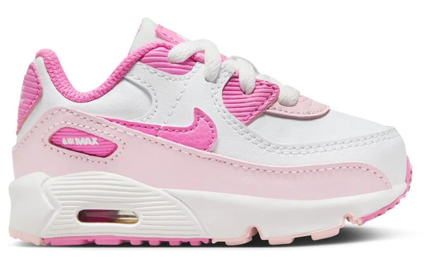 Toddler's Nike Air Max 90 White/Playful Pink-Pink Foam (FZ3557 100)