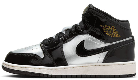 Big Kid's Jordan 1 Mid SE Black/Metallic Gold (FZ3938 001)