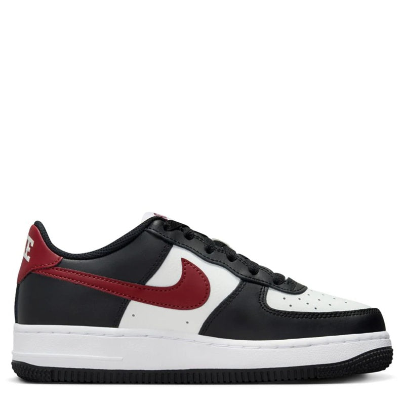 Big Kid's Nike Air Force 1 Black/Dark Team Red (FZ4351 001)