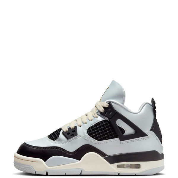 Big Kid's Jordan 4 Retro Pure Platinum/Metallic Gold (FZ8585 070)