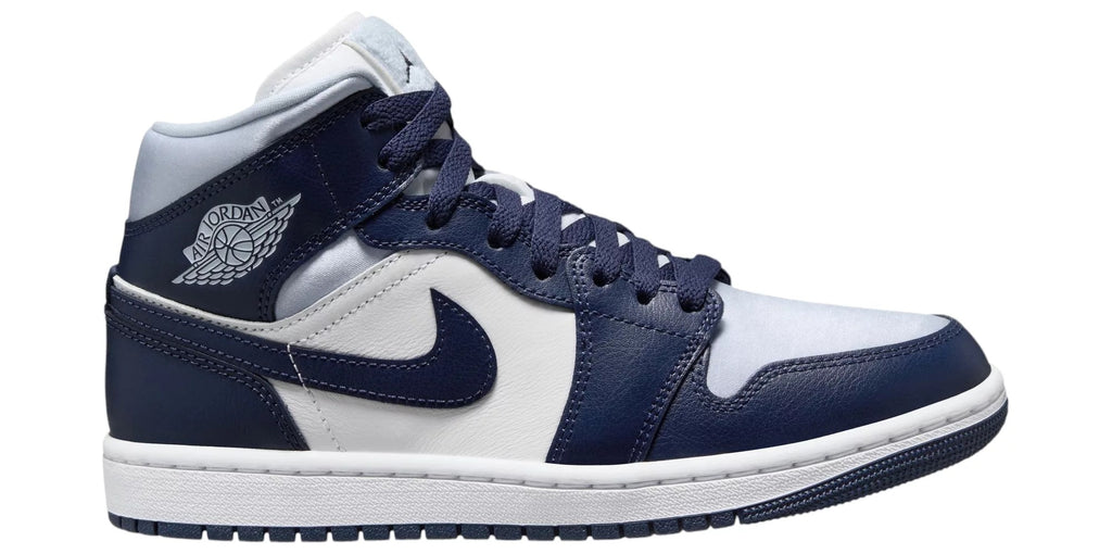 Women's Air Jordan 1 Mid SE Football Grey/Midnight Navy (FZ8777 044)