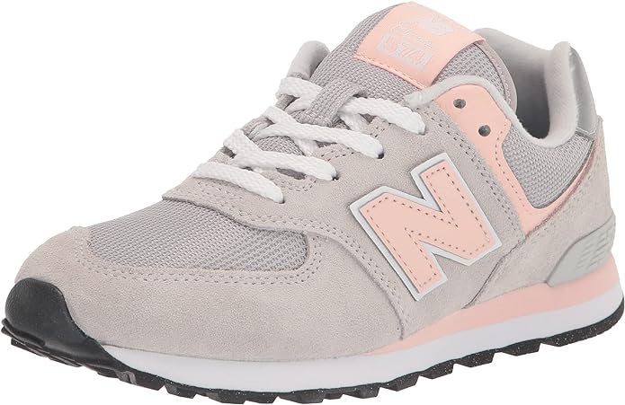 Big Kid's New Balance 574 Core Grey Pink (GC574EVK)