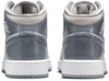 Big Kid's Jordan 1 Mid SE White/Cool Grey-Medium Grey (HF3193 100)