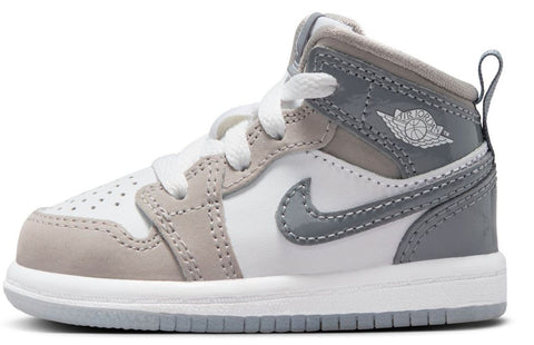 Toddler's Jordan 1 Mid SE White/Cool Grey-Medium Grey (HF3195 100)