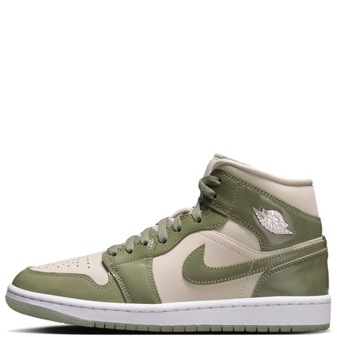 Women's Jordan 1 Mid SE Sea Glass/Oil Green (HF4079 003)