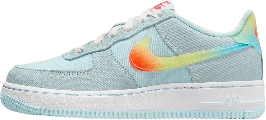 Big Kid's Nike Air Force 1 BG Glacier Blue/Total Orange (HF4782 474)