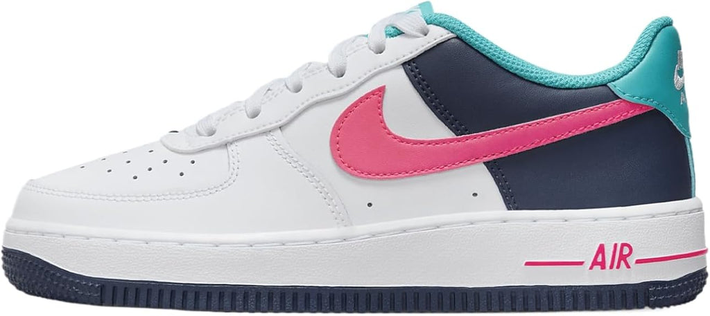 Big Kid's Nike Air Force 1 BG White/Racer Pink-Thunder Blue (HF4793 100)