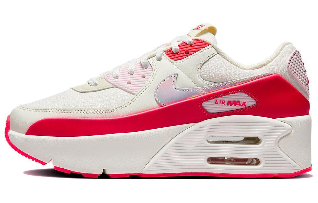 Women's Nike Air Max 90 LV8 Sail/Multi-Color-Siren Red (HF5073 133)