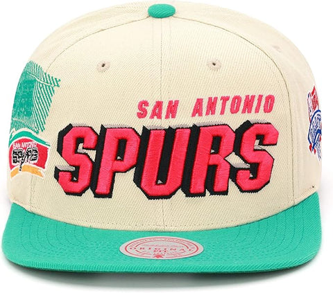 Mitchell & Ness Cream NBA San Antonio Spurs Draft Day 96 Snapback HWC - OSFA