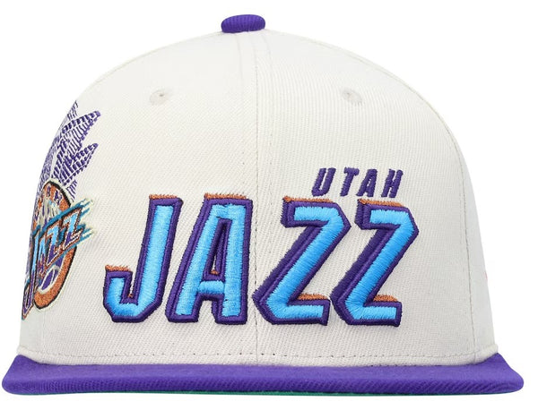 Mitchell & Ness Cream NBA Utah Jazz Draft Day 96 Snapback HWC - OSFA