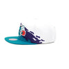 Mitchell & Ness White/Teal/Purple NBA Charlotte Hornets Paintbrush HWC Snapback - OSFA