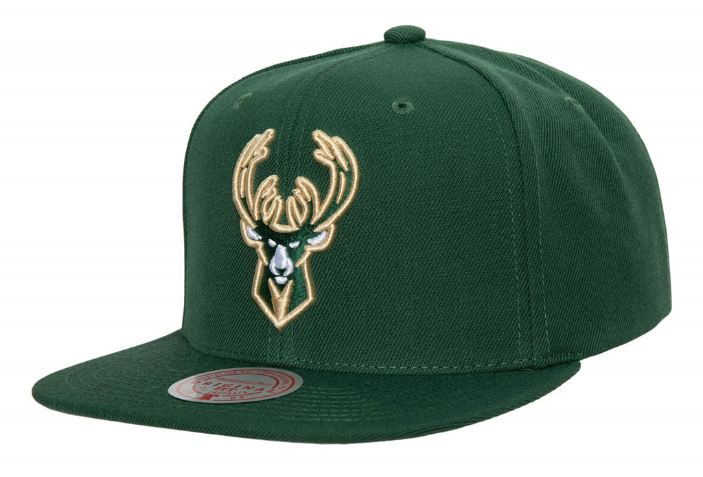 Mitchell & Ness Green NBA Milwaukee Bucks Team Ground 2.0 Snapback - OSFA