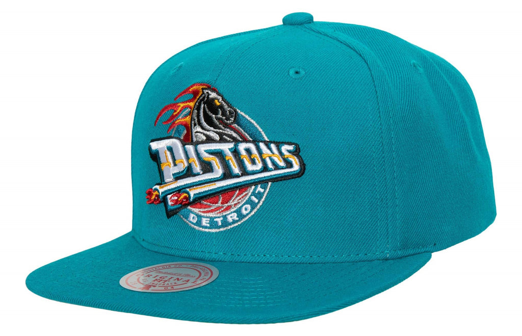 Mitchell & Ness Teal NBA Detroit Pistons Team Ground 2.0 HWC Snapback - OSFA