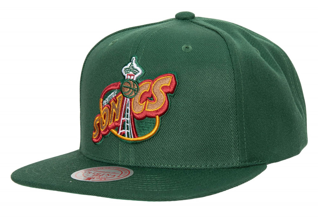 Mitchell & Ness Green NBA Seattle Supersonics Team Ground 2.0 HWC Snapback - OSFA