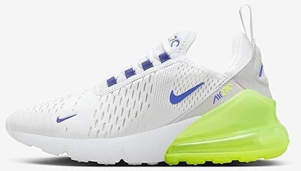 Big Kid's Nike Air Max 270 BG White/Astronomy Blue-Volt (HJ2937 100)