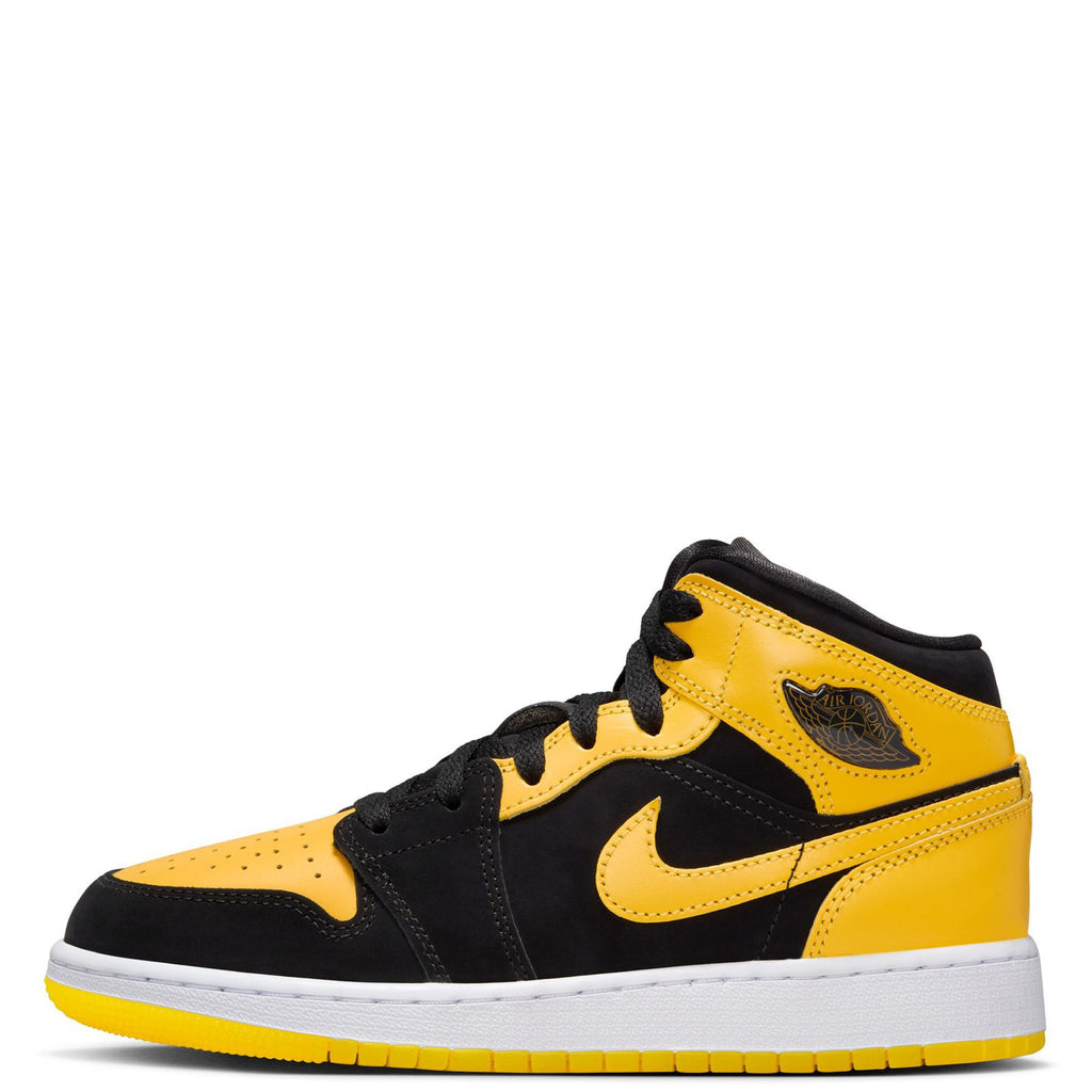 Big Kid's Jordan 1 Mid SE Black/Varsity Maize-White (HJ5940 071)