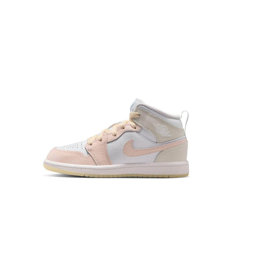 Little Kid's Jordan 1 Mid SE Sail/Guava Ice-Sea Glass (HJ5942 100)