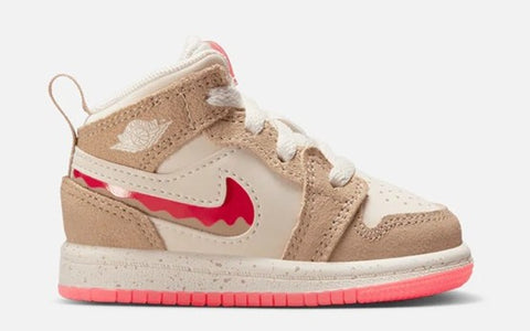 Toddler's Jordan 1 Mid SE Desert/Fusion Red-Pale Ivory (HJ5959 206)