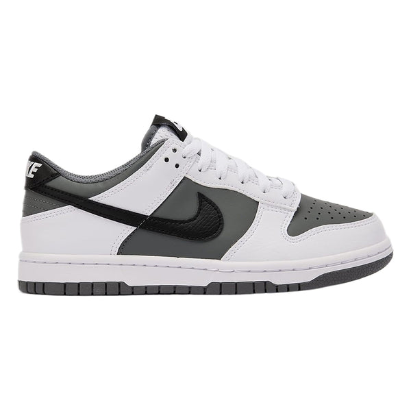Big Kid's Nike Dunk Low White/Black-Smoke Grey (HJ9202 100)