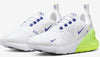 Big Kid's Nike Air Max 270 BG White/Astronomy Blue-Volt (HJ9237 100)