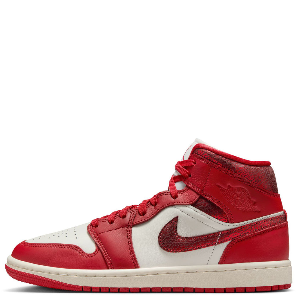 Women's Jordan 1 Mid SE Sail/Varsity Red-Team Red (HJ9337 106)