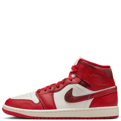 Women's Jordan 1 Mid SE Sail/Varsity Red-Team Red (HJ9337 106)