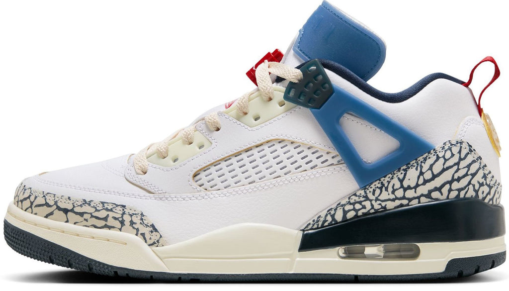 Men's Jordan Spizike Low White/Gym Red-Armory Navy (HM3712 164)