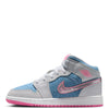 Big Kid's Jordan 1 Mid SE Cobalt Bliss/Pink Glow-White (HQ1999 400)