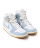 Women's Jordan 1 Mid White/Worn Blue-Sail (HQ2005 100)