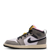 Little Kid's Jordan 1 Mid SE White/Oil Grey-Cave Stone (HQ2013 100)