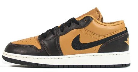 Big Kid's Jordan 1 Low SE BG Flax/Black-Baroque Brown (HQ3604 201)