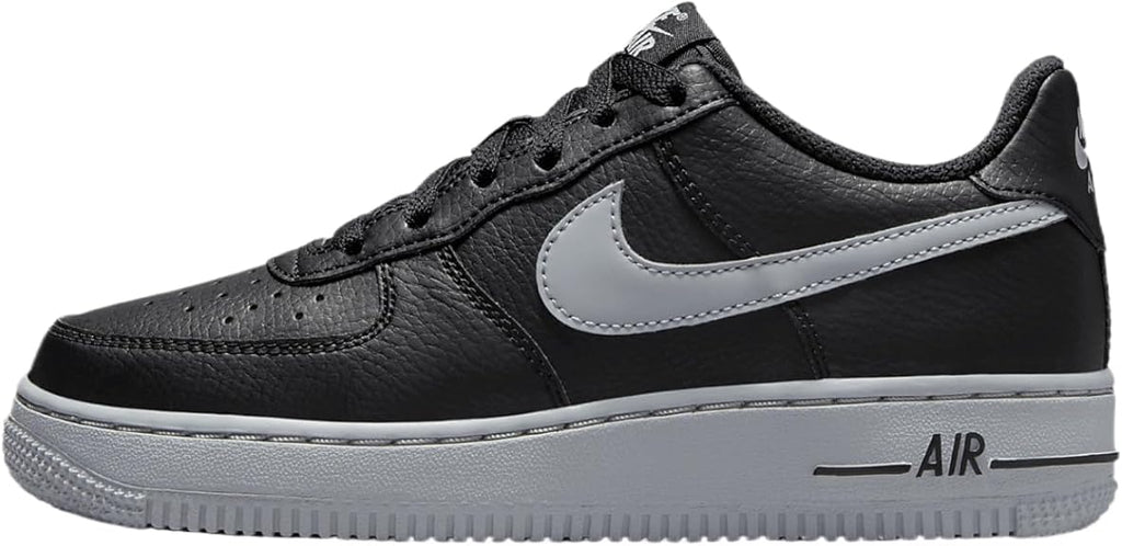 Big Kid's Nike Air Force 1 Black/Wolf Grey (HQ3807 001)