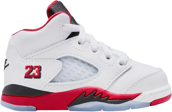 Toddler's Jordan 5 Retro OG White/Fire Red-Black (HQ7981 101)