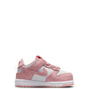 Toddler's Nike Dunk Low White/Pink Glaze-Pomegrante (HV0929 100)