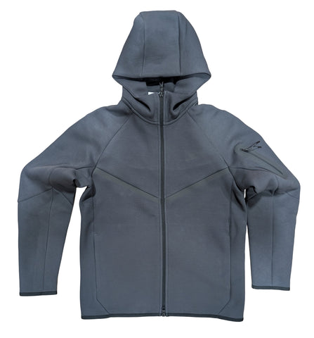 Men's Nike Sportswear Dark Grey/Black Tech Fleece Full-Zip Hoodie