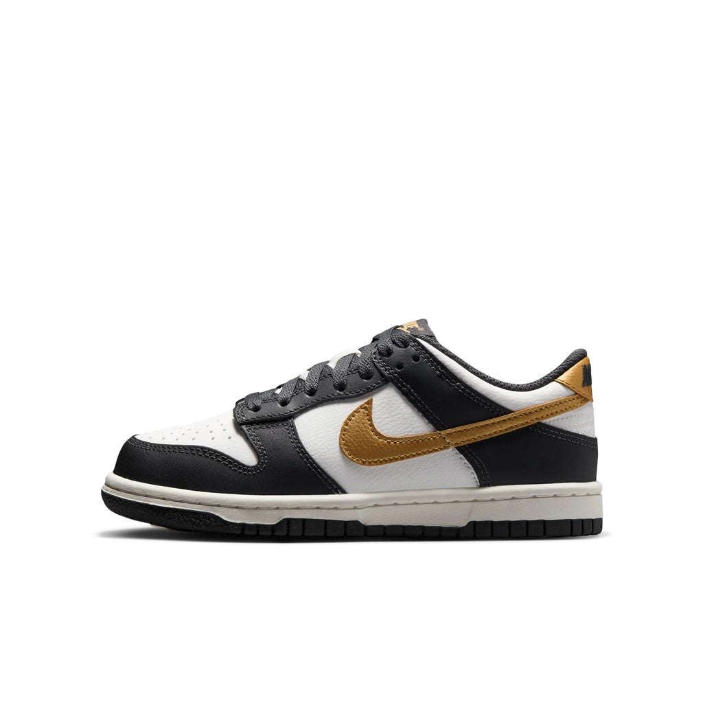 Big Kid's Nike Dunk Low Summit White/Metallic Gold (HV2533 100)