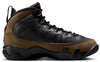 Big Kid's Jordan 9 Retro Black/True Red-Light Olive (HV4574 030)