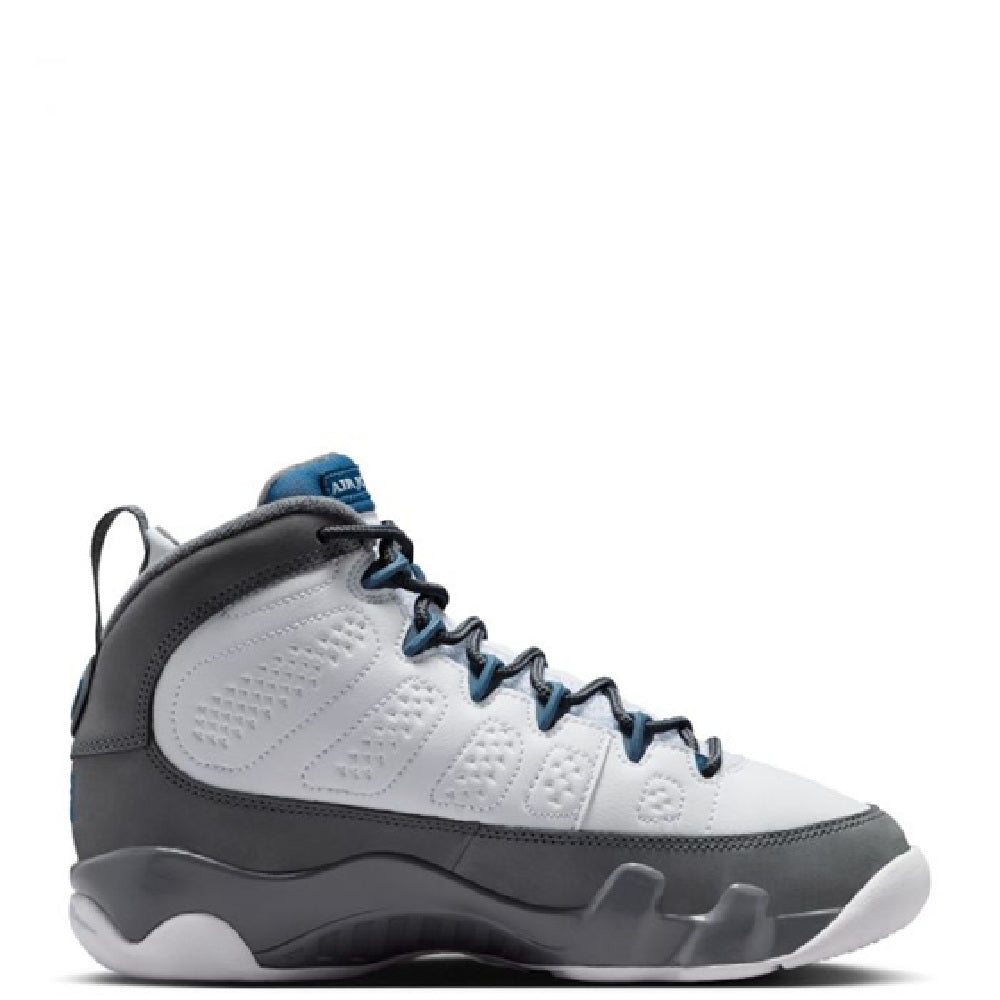 Big Kid's Jordan 9 Retro White/French Blue-Flint Grey (HV4574 100)
