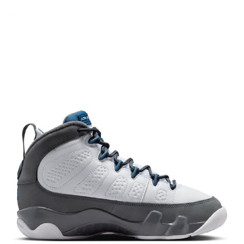 Big Kid's Jordan 9 Retro White/French Blue-Flint Grey (HV4574 100)