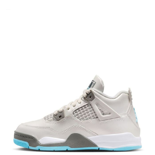 Little Kid's Jordan 4 Retro Photon Dust/Blue Chill (HV4682 014)