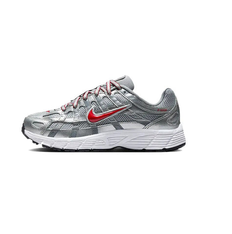 Big Kid's Nike P-6000 Metallic Silver/Gym Red (HV5064 002)