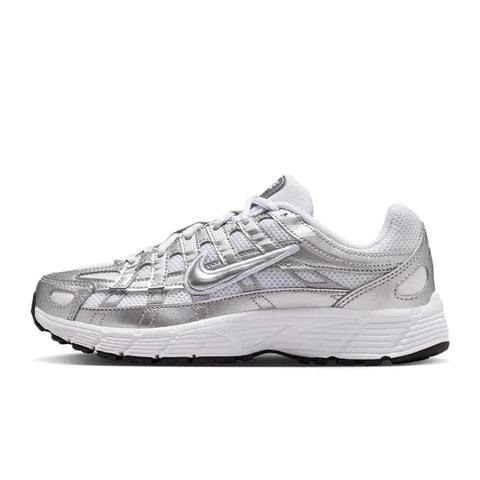 Big Kid's Nike P-6000 White/Metallic Silver (HV5064 101)