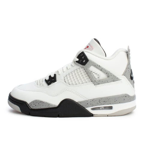Big Kid's Air Jordan 4 Retro OG Summit White/Fire Red (IB4171 100)