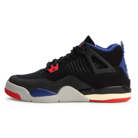 Little Kid's Jordan 4 Retro OG Black/Fire Red-Deep Royal Blue (IB4388 003)