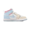 Little Kid's Jordan 1 Mid SE Half Blue-Half Blue-Pale Ivory (IB7056 403)