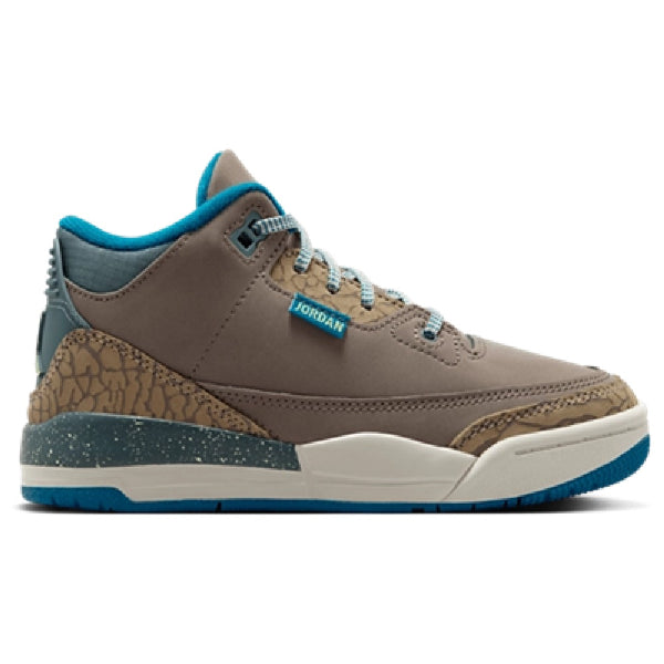 Little Kid's Jordan 3 Retro Olive Grey/Green Abyss-Khaki (IB7064 001)