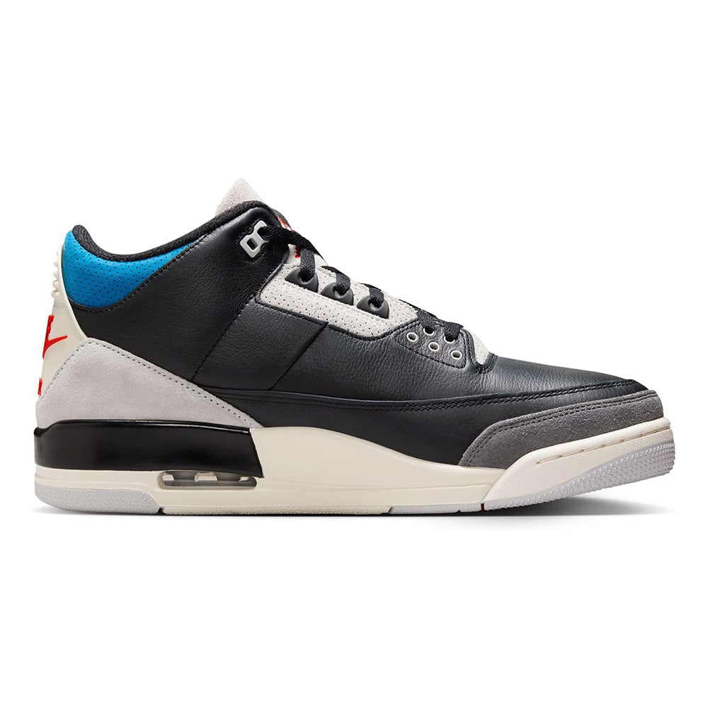 Men's Jordan 3 Retro OG Black/Chile Red-Neutral Grey (384GY)